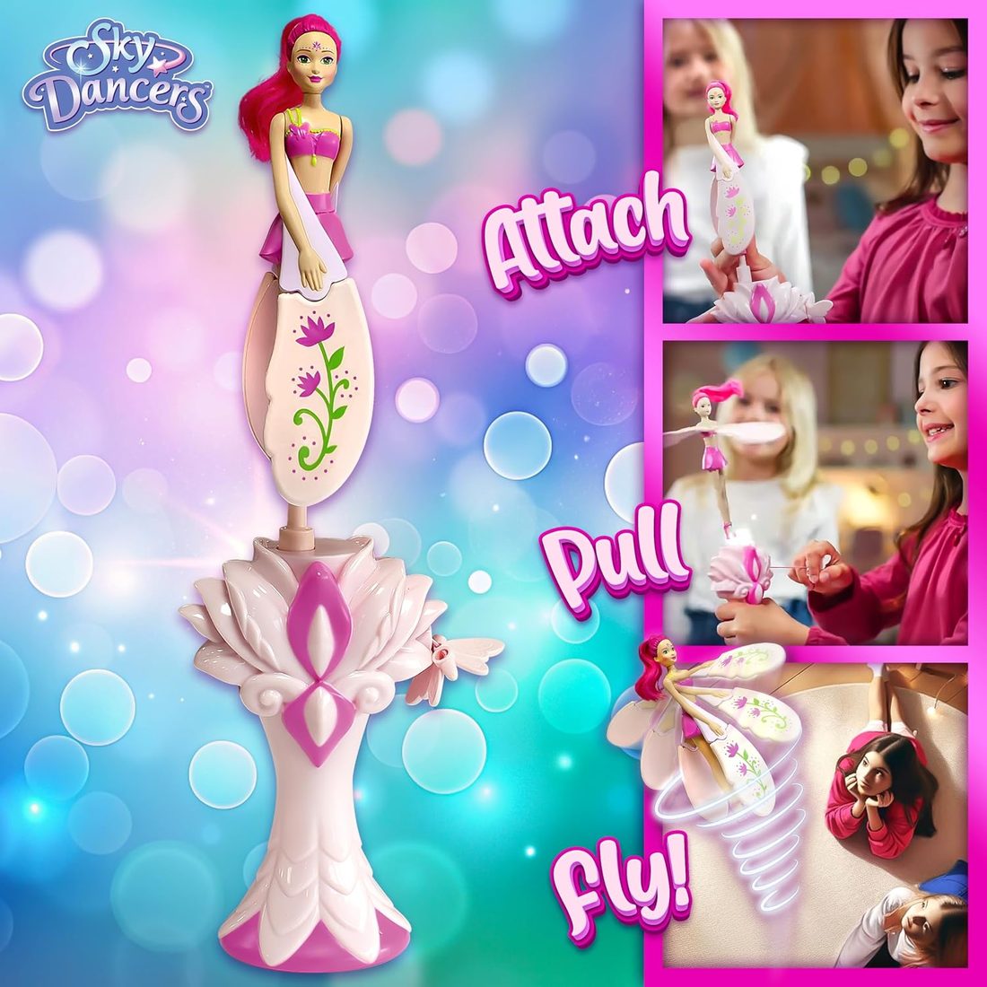 Sky Dancers Fuchsia Fantasy Flying Doll — view 4