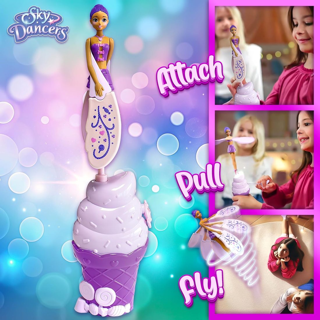 Sky Dancers Purple Licious Flying Doll — view 5